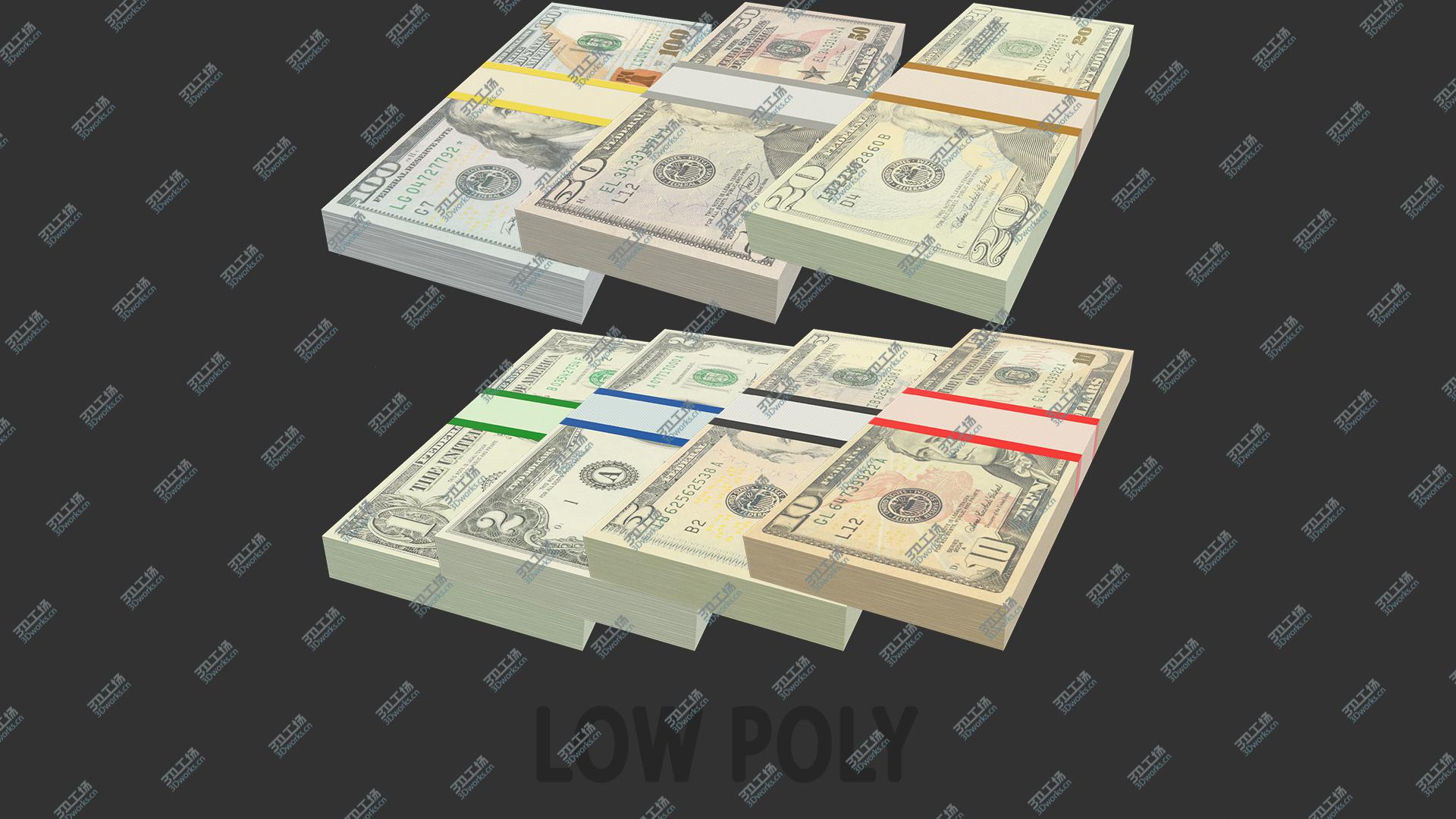 images/goods_img/202105073/Low Poly Dollars Bills Stacks Collection V1 3D model/3.jpg
